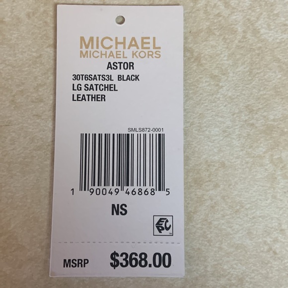 Michael Kors Astor medium studded pebbled leather double chain handle bag NWOT - Picture 15 of 15